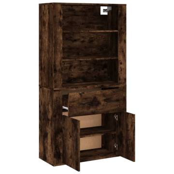 Stylish Highboard in Smoked Oak - Hipomarket