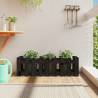 Garden Raised Bed with Fence Design - Solid Pine Wood