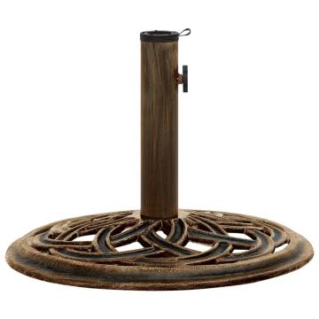 Bronze Umbrella Base 44x44x31 cm - Sturdy Cast Iron Support