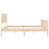 Solid Wood Bed Frame with Headboard 120x200 cm | HipoMarket