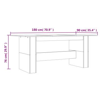 Stylish Smoked Oak Dining Table - 180x90 cm | Hipo Market