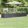 Garden Raised Bed Powder-coated Steel 296x80x36 cm Anthracite Colour anthracite Size 296 x 80 x 36 cm Quantity in Package 1 