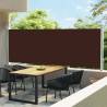 Patio Retractable Side Awning 160x600 cm Brown Colour brown Size 160 x 600 cm Quantity in Package 1 