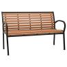 Garden Bench Black and Brown 116 cm Steel and WPC Colour brown Quantity in Package 1 Number of 2 Seating Capacity 