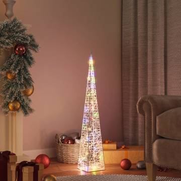 Acrylic Decorative LED Light Cone - Multicolour 90 cm