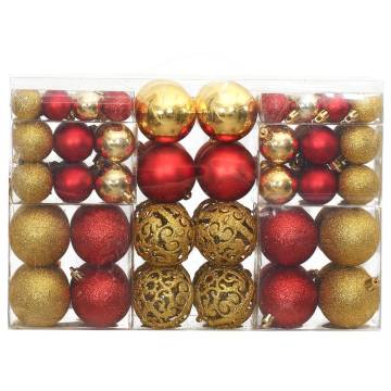 Christmas Baubles 100 pcs in Gold & Wine Red - 3/4/6 cm