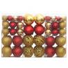 Christmas Baubles 100 pcs in Gold & Wine Red - 3/4/6 cm