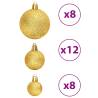 Christmas Baubles 100 pcs in Gold & Wine Red - 3/4/6 cm