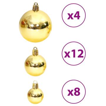 Christmas Baubles 100 pcs in Gold & Wine Red - 3/4/6 cm