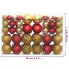 Christmas Baubles 100 pcs in Gold & Wine Red - 3/4/6 cm