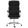 Reclining Office Chair - Black Faux Leather | Hipomarket