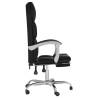 Reclining Office Chair - Black Faux Leather | Hipomarket