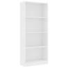 4-Tier White Book Cabinet - Modern Design | Hipo Market