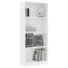 4-Tier White Book Cabinet - Modern Design | Hipo Market