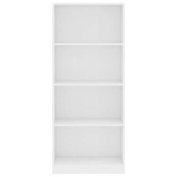 4-Tier White Book Cabinet - Modern Design | Hipo Market