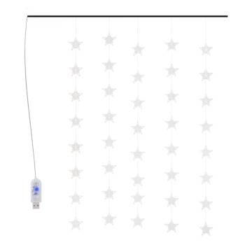 LED Star Curtain Fairy Lights 200 LEDs - Blue 8 Functions