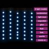 LED Star Curtain Fairy Lights 200 LEDs - Blue 8 Functions