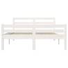 White Solid Wood Bed Frame 140x200 cm | Modern Bedroom Design