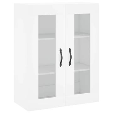 Stylish Highboard High Gloss White - 69.5x34x180 cm