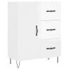 Stylish Highboard High Gloss White - 69.5x34x180 cm