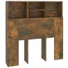 Headboard Cabinet Smoked Oak - Stylish Bedroom Storage