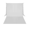 Telescopic Background Support System + White Backdrop 3 x 5 m Colour white Size 500 x 300 cm 