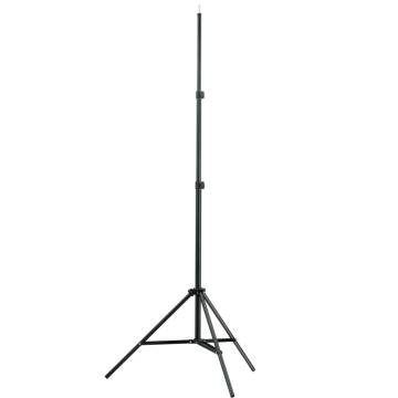 Telescopic Background Support System with White Backdrop