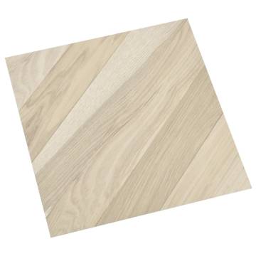 Self-Adhesive PVC Flooring Planks - 55 pcs Beige Striped