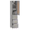 Elegant Highboard Grey Sonoma | 34.5x34x180cm | HipoMarket