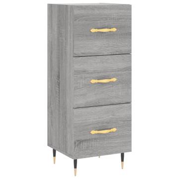 Elegant Highboard Grey Sonoma | 34.5x34x180cm | HipoMarket