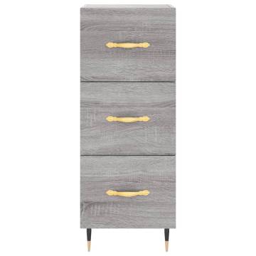 Elegant Highboard Grey Sonoma | 34.5x34x180cm | HipoMarket