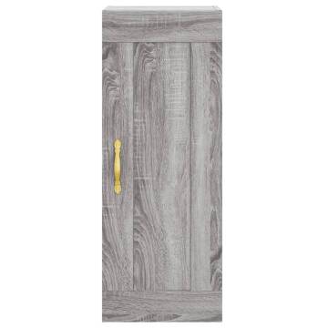 Elegant Highboard Grey Sonoma | 34.5x34x180cm | HipoMarket