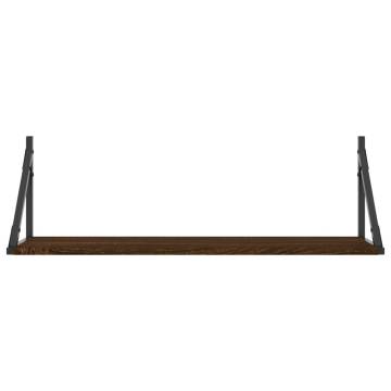 Wall Shelves 2 pcs Brown Oak - Stylish & Practical Storage