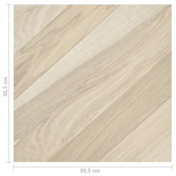 Self-Adhesive PVC Flooring Planks - 55 pcs Beige Striped