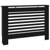 Stylish Black Radiator Cover 112x19x81.5 cm MDF - HipoMarket