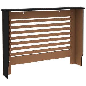 Stylish Black Radiator Cover 112x19x81.5 cm MDF - HipoMarket