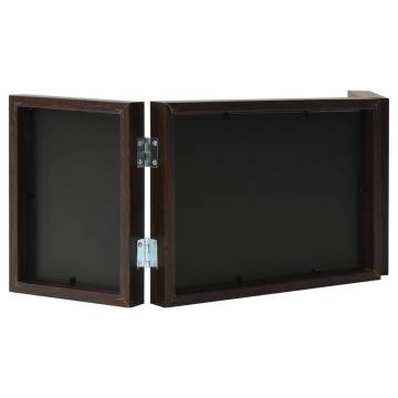 Trifold Photo Frame Collage Dark Brown - Stylish Display