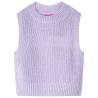 Kids' Sweater Vest Knitted Light Lilac 128 Size 128 (7-8y) 