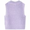 Kids' Light Lilac Sweater Vest | Size 128 for Ages 7-8