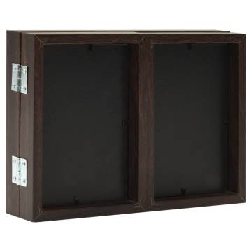 Trifold Photo Frame Collage Dark Brown - Stylish Display