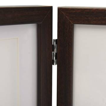 Trifold Photo Frame Collage Dark Brown - Stylish Display