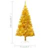 Gold Pre-lit Christmas Tree with Ball Set - 150 cm | HipoMarket UK