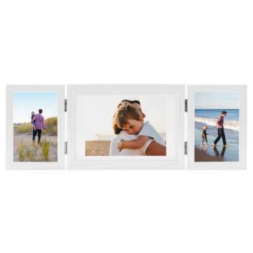 Trifold Photo Frame Collage White 22x15 cm+2x - Hipomarket