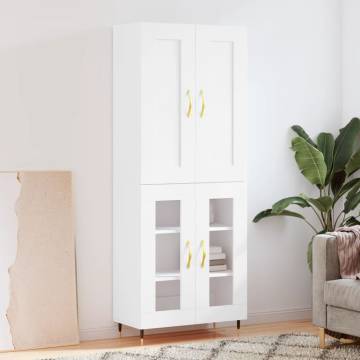 Highboard White 69.5x34x180 cm - Stylish & Durable Storage