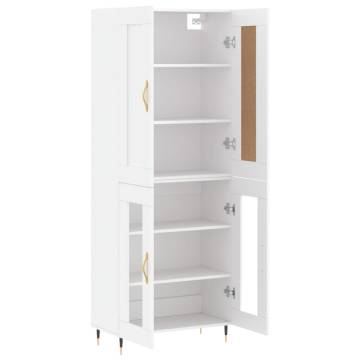 Highboard White 69.5x34x180 cm - Stylish & Durable Storage