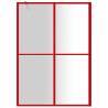 Red Walk-in Shower Wall with ESG Glass - 140x195 cm