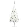 Artificial Pre-lit Christmas Tree with Ball Set White 180 cm Colour white Size 180 x 90 cm Quantity in Package 1 Number of Branch Tips 