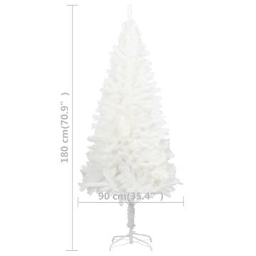 Artificial Pre-lit Christmas Tree with Ball Set - 180 cm White