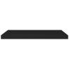 Stylish Floating Wall Shelves - Set of 4 Black MDF