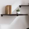 Wall Shelf Dark Brown 60x50x(2-4) cm Treated Solid Wood Oak Colour dark brown Size 60 x 50 x 4 cm Quantity in Package 1 Number of Pieces 